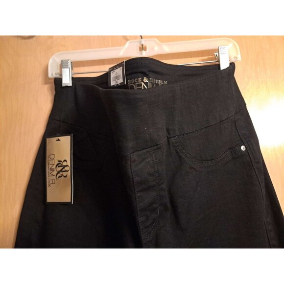 Rock & Republic Women's Slim Black Skinny Jeans Size 16 S Short Denim New NWT - Picture 4 of 8